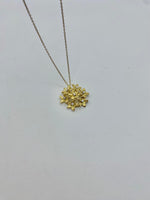 Luigi Quaglia- Collier oro giallo 18 ct. con diamanti ct. 0,28 fiori in microfusione - C725/CG