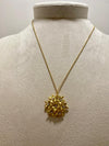 Luigi Quaglia- Collier oro giallo 18 ct. con diamanti ct. 0,28 fiori in microfusione - C725/CG