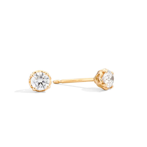 RECARLO - ANNIVERSARY Orecchini punto luce oro giallo 18 kt e diamanti naturali - E01PX001/G027