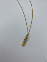 Luigi Quaglia- Collier oro giallo 18 ct. con diamanti ct. 0,08 fiori in microfusione - E45/CG