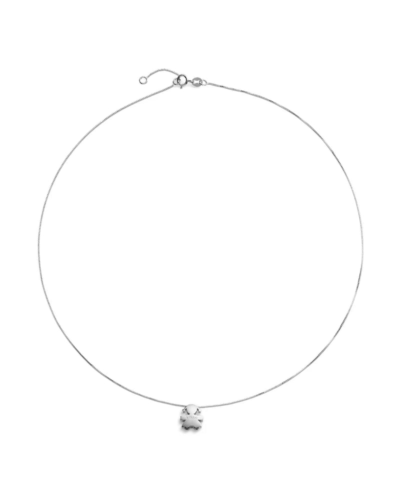 Collana leBebé I Tesorini da donna sagoma bimba in oro bianco 18ct - LBB921