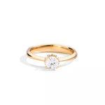 RECARLO - ANNIVERSARY Anello solitario oro giallo 18 kt e diamante naturale - R01SO001/G024