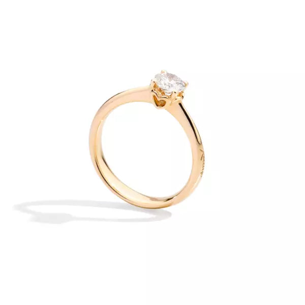 RECARLO - ANNIVERSARY Anello solitario oro giallo 18 kt e diamante naturale - R01SO001/G024