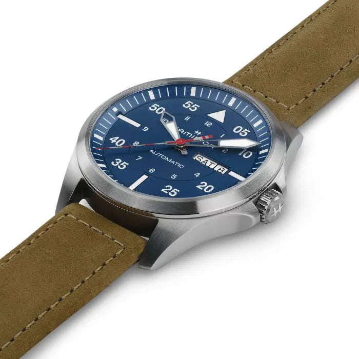 Khaki Aviation -  PILOT DAY DATE AUTO - AIR-GLACIERS EDITION - H64655941