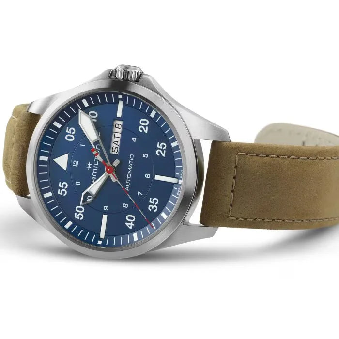 Khaki Aviation -  PILOT DAY DATE AUTO - AIR-GLACIERS EDITION - H64655941