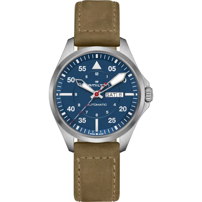 Khaki Aviation -  PILOT DAY DATE AUTO - AIR-GLACIERS EDITION - H64655941