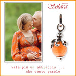 Ciondolo Polpo su Giada arancio