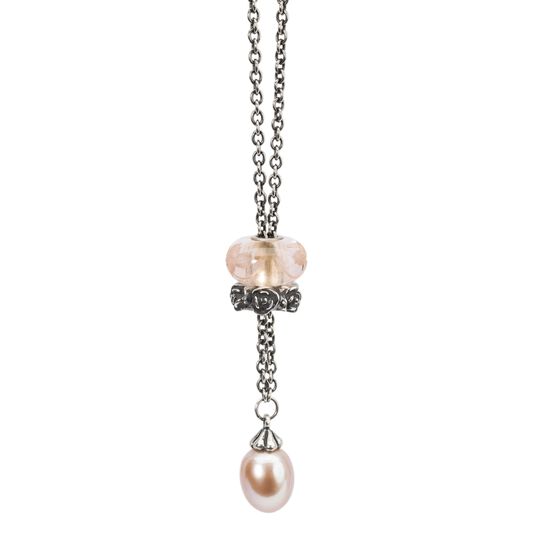 Collana d'Argento con Perla Rosa