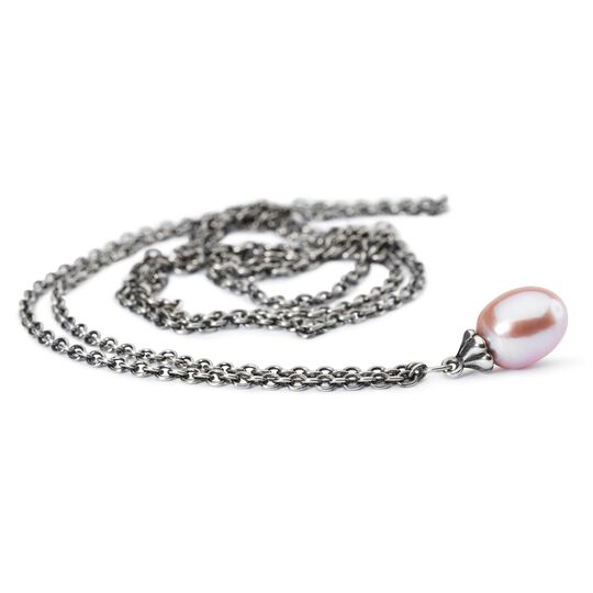 Collana d'Argento con Perla Rosa