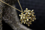 Luigi Quaglia- Collier oro giallo 18 ct. con diamanti ct. 0,28 fiori in microfusione - C725/CG