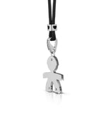 Ciondolo Classico bimbo oro bianco LBB002-N - orlandogioielleria.com