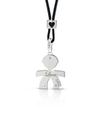 Ciondolo Classico bimbo oro bianco LBB002-N - orlandogioielleria.com