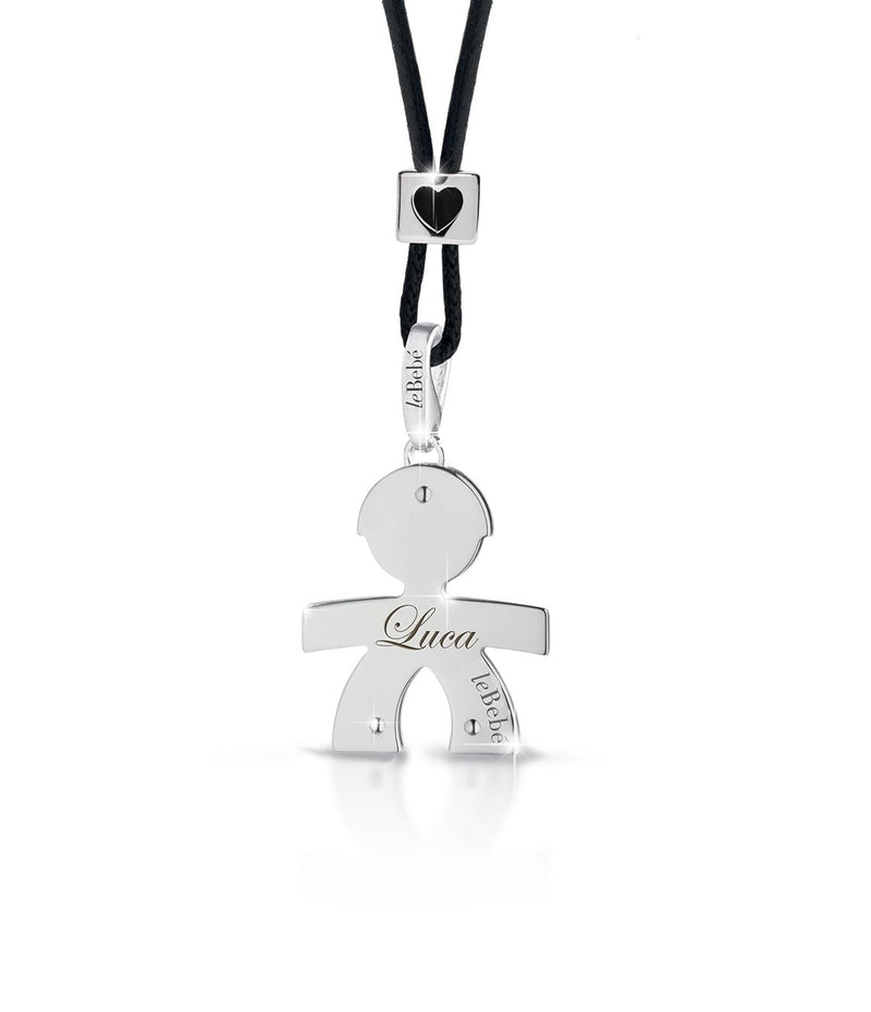 Ciondolo Classico bimbo oro bianco LBB002-N - orlandogioielleria.com