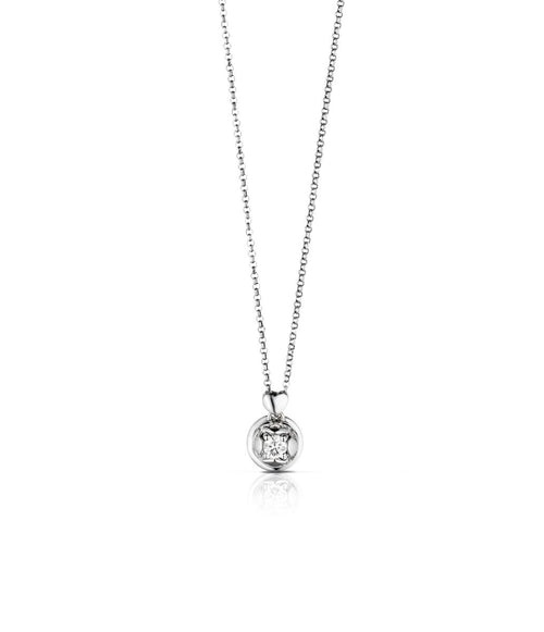 Puntoluce bimbo e bimba oro bianco e diamante 0.11 carati LBB233 - orlandogioielleria.com