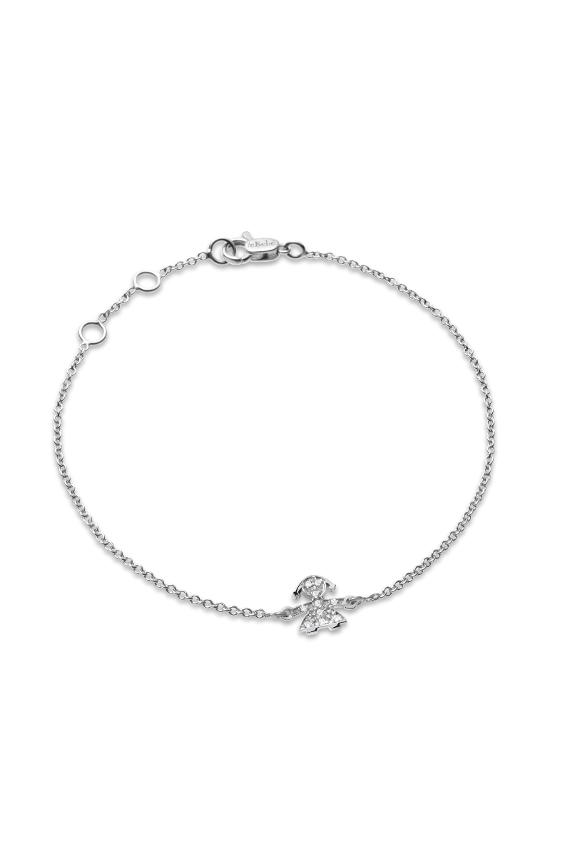 Bracciale Briciole bimba oro bianco e pavé LBB340