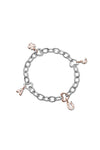 Bracciale Lock Your Love argento e oro rosa LBBR161 - orlandogioielleria.com