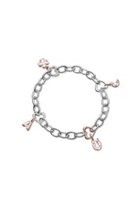 Bracciale Lock Your Love argento e oro rosa LBBR161 - orlandogioielleria.com