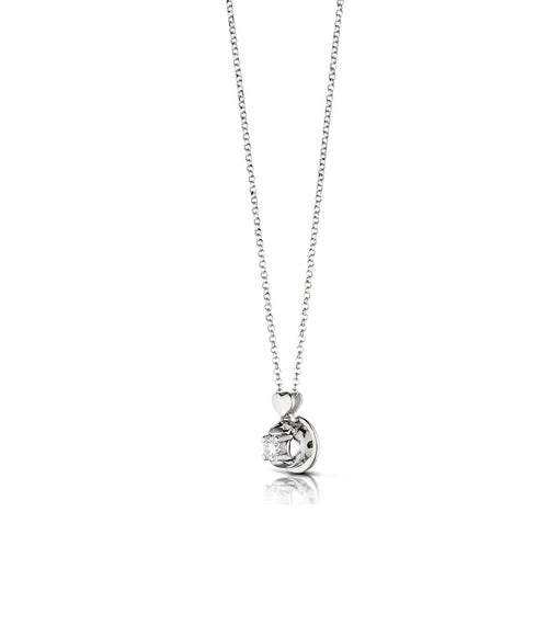 Puntoluce bimbo e bimba oro bianco e diamante 0.11 carati LBB233 - orlandogioielleria.com
