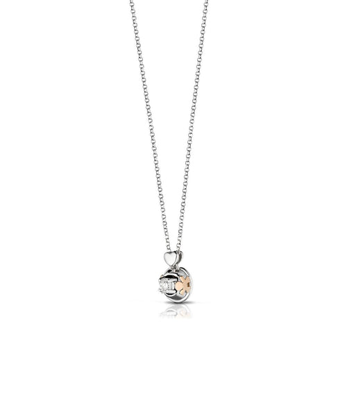 Puntoluce bimbo e bimba oro rosa e diamante 0.22 carati LBB246 - orlandogioielleria.com